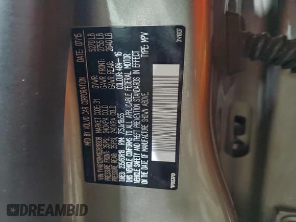 ✅ 2016 Volvo XC60 T5 Platinum • VIN: YV4612RM1G2818938 • Лот: 96174005. Опубликован ранее на Copart с пробегом 132 758 миль. Бесплатный доступ к архиву аукционных продаж из США и подробный отчёт об истории автомобиля на DreamBid. Изображение 13.