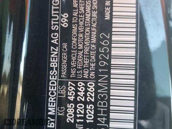 ✅ 2021 Mercedes-Benz CLA 250 • VIN: W1K5J4HB3MN192562 • Лот: 42487615. Опубликован ранее на Copart с пробегом 42 600 миль. Бесплатный доступ к архиву аукционных продаж из США и подробный отчёт об истории автомобиля на DreamBid. Изображение 12.