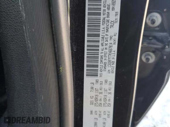 ✅ 2019 Ram 1500 Big Horn • VIN: 1C6SRFMT7KN667814 • Lot: 67294735. Wystawiony na Copart z przebiegiem 148 887 mil. Bezpłatny archiwum sprzedaży aukcyjnych z USA i szczegółowy raport historii pojazdu na DreamBid. Zdjęcie 12.