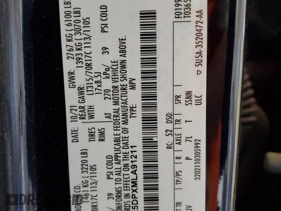 ✅ 2021 Ford Bronco • VIN: 1FMEE5DPXMLA91211 • Lot: 53406165. Wystawiony na Copart z przebiegiem 32 999 mil. Bezpłatny archiwum sprzedaży aukcyjnych z USA i szczegółowy raport historii pojazdu na DreamBid. Zdjęcie 13.