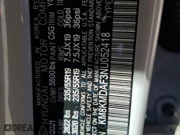 ✅ 2022 Hyundai Ioniq 5 SE • VIN: KM8KMDAF3NU052418 • Lot: 86814285. Wystawiony na Copart z przebiegiem 37 059 mil. Bezpłatny archiwum sprzedaży aukcyjnych z USA i szczegółowy raport historii pojazdu na DreamBid. Zdjęcie 13.