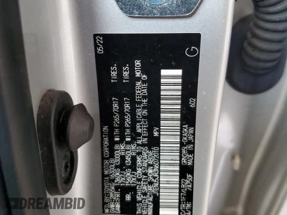 ✅ 2022 Toyota 4Runner SR5 Premium • VIN: JTENU5JR3N6072010 • Lot: 56850915. Listed on Copart with 25,294 mi. Free auction sales archive from the USA and detailed vehicle history report at DreamBid. Image 13.