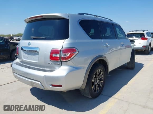 ✅ 2017 Nissan Armada Platinum • VIN: JN8AY2ND3H9002499 • Lot: 43336026. Listed on IAAI with 162,207 mi. Free auction sales archive from the USA and detailed vehicle history report at DreamBid. Image 4.