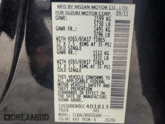 ✅ 2012 Suzuki Equator Sport • VIN: 5Z61D0ER0CC401813 • Lot: 78851534. Wystawiony na Copart z przebiegiem 202 121 mil. Bezpłatny archiwum sprzedaży aukcyjnych z USA i szczegółowy raport historii pojazdu na DreamBid. Zdjęcie 12.