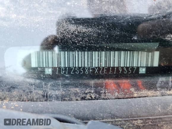 2007 Chevrolet Malibu 1LS with VIN 1G1ZS58FX7F119357, listed as a Copart auction lot 77839114 with 161,830 mi miles and Salvage title. Bid and sale history available at DreamBid. Image 12.