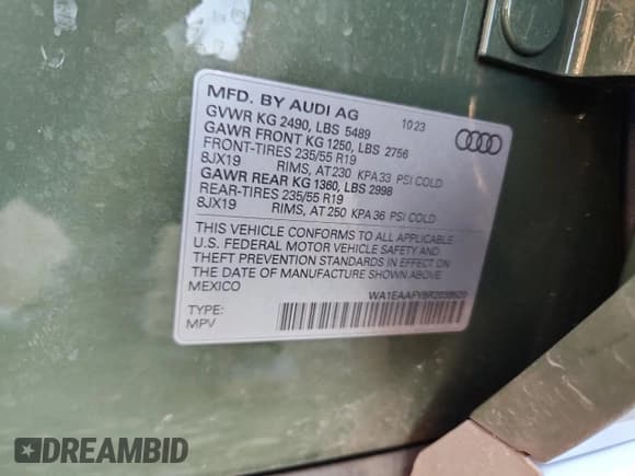 ✅ 2024 Audi Q5 S line Premium Plus • VIN: WA1EAAFY8R2039520 • Lot: 82587965. Listed on Copart with 22,849 mi. Free auction sales archive from the USA and detailed vehicle history report at DreamBid. Image 14.