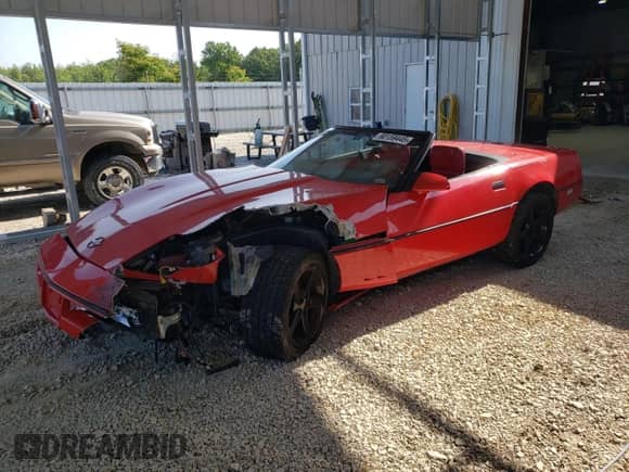 1989 Chevrolet Corvette with VIN 1G1YY3186K5112706, listed as a Copart auction lot 60159445 with 91,514 mi miles and Salvage title. Bid and sale history available at DreamBid. Image 1.