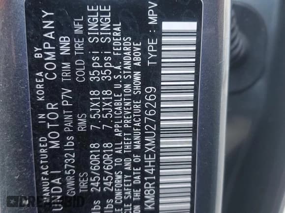 ✅ 2021 Hyundai Palisade SE • VIN: KM8R14HEXMU276269 • Лот: 46659555. Опубликован ранее на Copart с пробегом 56 459 миль. Бесплатный доступ к архиву аукционных продаж из США и подробный отчёт об истории автомобиля на DreamBid. Изображение 13.