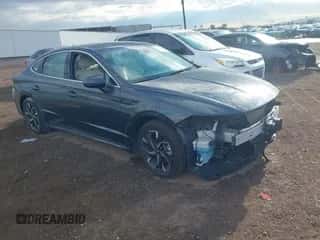 2025 Hyundai Sonata SEL with VIN KMHL64JA6SA438153, listed as a IAAI auction lot 43512153 with 21,766 mi miles and . Bid and sale history available at DreamBid. Image 1.