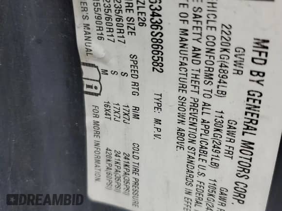 2006 Saturn VUE z VIN 5GZCZ63436S866582, wystawiony jako Copart lot #86205954 z przebiegiem 294 718 mil mil oraz Szkoda całkowita • Salvage title. Historia ofert i sprzedaży dostępna na DreamBid. Obrazek 14.