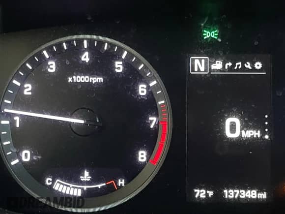 2015 Hyundai Sonata Sport with VIN 5NPE34AFXFH129575, listed as a Copart auction lot 91865415 with 137,348 mi miles and Clean title. Bid and sale history available at DreamBid. Image 8.