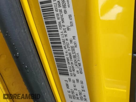 ✅ 2008 Jeep Wrangler X • VIN: 1J4FA24188L523695 • Lot: 84798675. Listed on Copart with 83,742 mi. Free auction sales archive from the USA and detailed vehicle history report at DreamBid. Image 13.