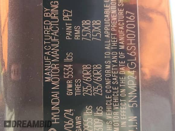 2025 Hyundai Santa Fe SEL с VIN 5NMP24GL6SH070167, выставлен на аукционе Copart как лот 87998205 с пробегом 12 543 миль миль и Списание • Salvage title. История ставок и продаж доступна на DreamBid. Изображение 16.