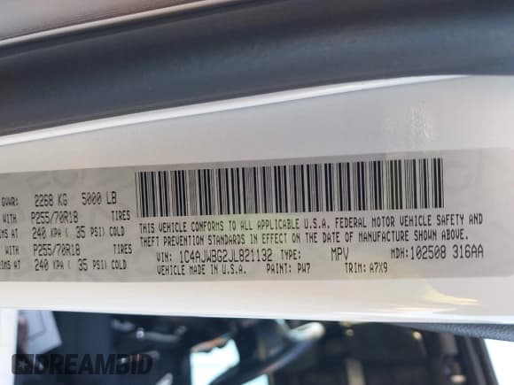 ✅ 2018 Jeep Wrangler Sahara • VIN: 1C4AJWBG2JL821132 • Lot: 42523688. Listed on IAAI with 86,244 mi. Free auction sales archive from the USA and detailed vehicle history report at DreamBid. Image 9.