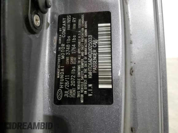 ✅ 2012 Hyundai Veloster w/Gray Int • VIN: KMHTC6AD4CU025033 • Lot: 87886115. Listed on Copart with 161,972 mi. Free auction sales archive from the USA and detailed vehicle history report at DreamBid. Image 12.