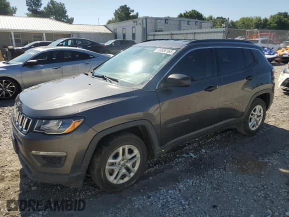 ✅ 2020 Jeep Compass Sport • VIN: 3C4NJCAB9LT250042 • Lot: 63656165. Listed on Copart with 131,635 mi. Free auction sales archive from the USA and detailed vehicle history report at DreamBid. Image 1.