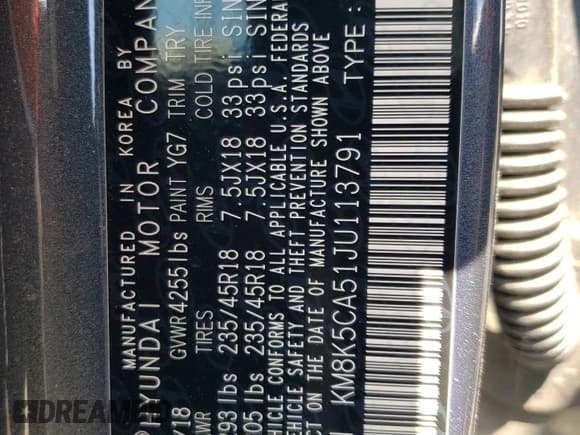 ✅ 2018 Hyundai Kona Ultimate • VIN: KM8K5CA51JU113791 • Лот: 57655144. Опубликован ранее на Copart с пробегом 47 209 миль. Бесплатный доступ к архиву аукционных продаж из США и подробный отчёт об истории автомобиля на DreamBid. Изображение 16.