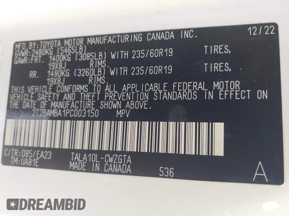 ✅ 2023 Lexus RX 350 • VIN: 2T2BAMBA1PC003150 • Лот: 42690032. Опубликован ранее на IAAI с пробегом 29 891 миль. Бесплатный доступ к архиву аукционных продаж из США и подробный отчёт об истории автомобиля на DreamBid. Изображение 9.