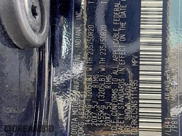 ✅ 2022 Toyota Sienna Platinum • VIN: 5TDERKEC5NS111495 • Лот: 93994175. Опубликован ранее на Copart с пробегом 90 876 миль. Бесплатный доступ к архиву аукционных продаж из США и подробный отчёт об истории автомобиля на DreamBid. Изображение 10.