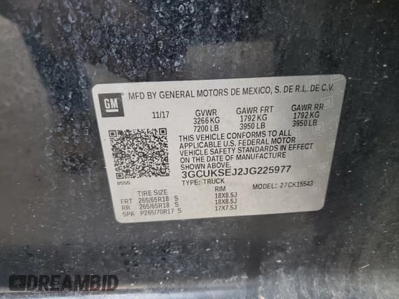 ✅ 2018 Chevrolet Silverado 1500 LTZ • VIN: 3GCUKSEJ2JG225977 • Lot: 86230895. Listed on Copart with 235,601 mi. Free auction sales archive from the USA and detailed vehicle history report at DreamBid. Image 12.