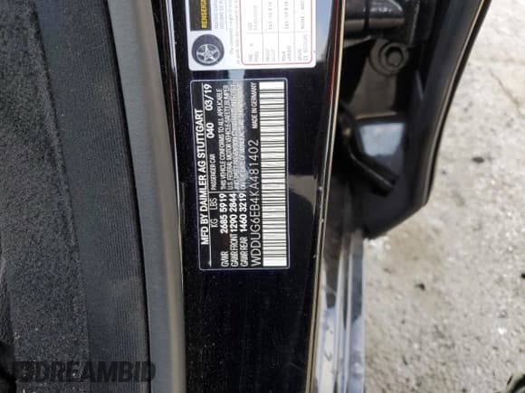 ✅ 2019 Mercedes-Benz S 450 • VIN: WDDUG6EB4KA481402 • Lot: 61012664. Listed on Copart with 46,200 mi. Free auction sales archive from the USA and detailed vehicle history report at DreamBid. Image 12.