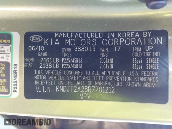 ✅ 2011 Kia Soul + • VIN: KNDJT2A28B7201212 • Lot: 43593196. Listed on IAAI with 165,290 mi. Free auction sales archive from the USA and detailed vehicle history report at DreamBid. Image 9.