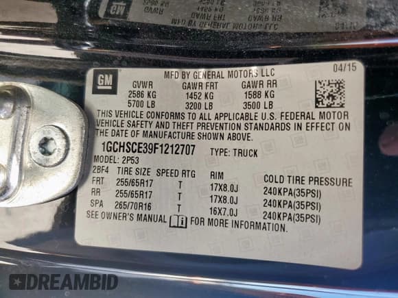 ✅ 2015 Chevrolet Colorado 2WD Z71 • VIN: 1GCHSCE39F1212707 • Лот: 71933865. Опубликован ранее на Copart с пробегом 122 576 миль. Бесплатный доступ к архиву аукционных продаж из США и подробный отчёт об истории автомобиля на DreamBid. Изображение 12.