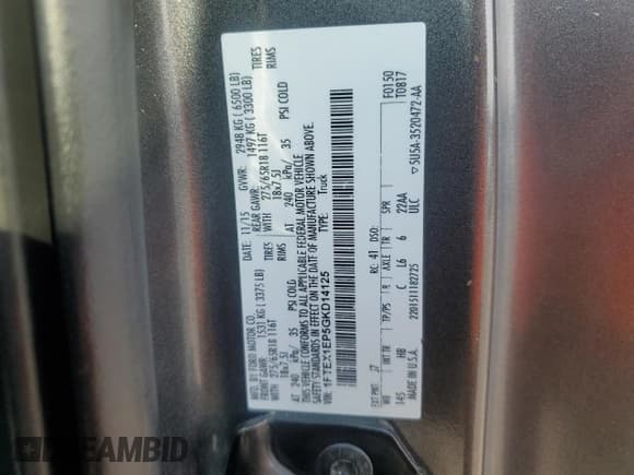 ✅ 2016 Ford F-150 XLT • VIN: 1FTEX1EP5GKD14125 • Lot: 86628675. Listed on Copart with 214,839 mi. Free auction sales archive from the USA and detailed vehicle history report at DreamBid. Image 12.