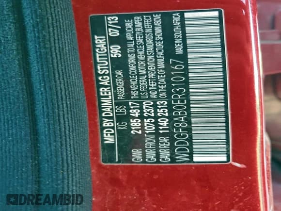 ✅ 2014 Mercedes-Benz C 300 Sport • VIN: WDDGF8AB0ER310167 • Lot: 96141205. Wystawiony na Copart z przebiegiem 154 089 mil. Bezpłatny archiwum sprzedaży aukcyjnych z USA i szczegółowy raport historii pojazdu na DreamBid. Zdjęcie 12.