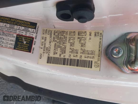 ✅ 2017 Nissan Frontier S • VIN: 1N6BD0CT7HN735654 • Лот: 43470881. Опубликован ранее на IAAI с пробегом Не указан. Бесплатный доступ к архиву аукционных продаж из США и подробный отчёт об истории автомобиля на DreamBid. Изображение 9.