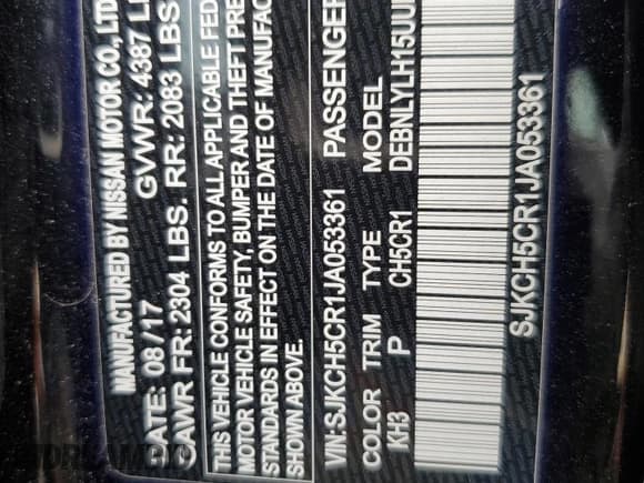 ✅ 2018 Infiniti QX30 Luxury • VIN: SJKCH5CR1JA053361 • Lot: 82657424. Listed on Copart with 86,356 mi. Free auction sales archive from the USA and detailed vehicle history report at DreamBid. Image 12.