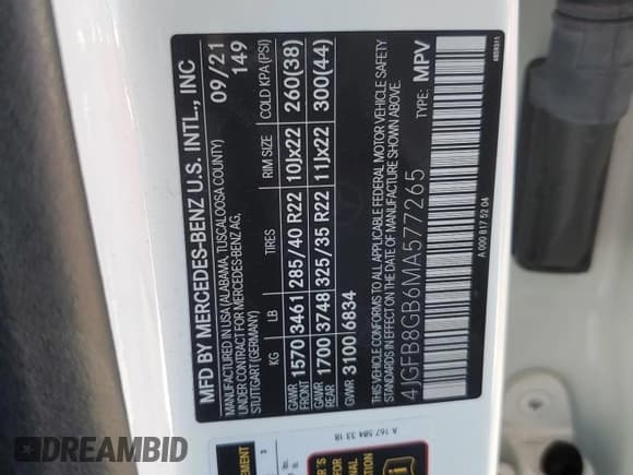 ✅ 2021 Mercedes-Benz GLE 580 • VIN: 4JGFB8GB6MA577265 • Lot: 73871384. Wystawiony na Copart z przebiegiem Nie podano. Bezpłatny archiwum sprzedaży aukcyjnych z USA i szczegółowy raport historii pojazdu na DreamBid. Zdjęcie 14.