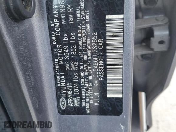 ✅ 2015 Hyundai Accent Sport • VIN: KMHCU5AE6FU232852 • Лот: 75413784. Опубликован ранее на Copart с пробегом 172 330 миль. Бесплатный доступ к архиву аукционных продаж из США и подробный отчёт об истории автомобиля на DreamBid. Изображение 12.