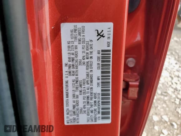 ✅ 2023 Mazda CX-50 S Premium Plus • VIN: 7MMVABEM5PN139158 • Lot: 70059805. Listed on Copart with 50,071 mi. Free auction sales archive from the USA and detailed vehicle history report at DreamBid. Image 13.