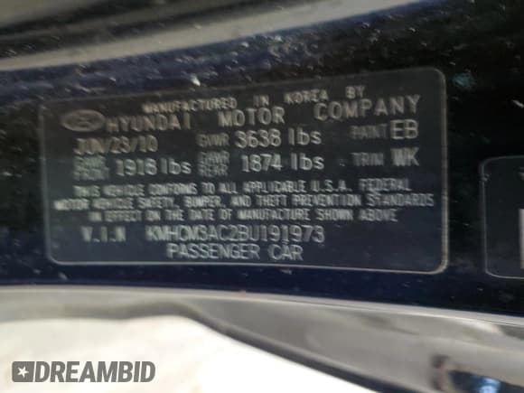 ✅ 2011 Hyundai Accent GS • VIN: KMHCM3AC2BU191973 • Лот: 89270725. Опубликован ранее на Copart с пробегом 167 676 миль. Бесплатный доступ к архиву аукционных продаж из США и подробный отчёт об истории автомобиля на DreamBid. Изображение 14.