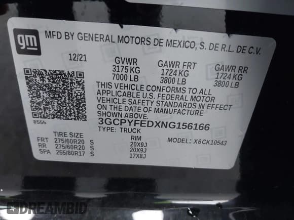 ✅ 2022 Chevrolet Silverado 1500 LT Trail Boss • VIN: 3GCPYFEDXNG156166 • Lot: 43651816. Wystawiony na IAAI z przebiegiem 46 721 mil. Bezpłatny archiwum sprzedaży aukcyjnych z USA i szczegółowy raport historii pojazdu na DreamBid. Zdjęcie 9.