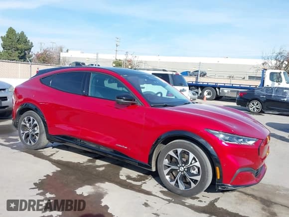 ✅ 2022 Ford Mustang Mach-E Premium • VIN: 3FMTK3R7XNMA02847 • Lot: 42123025. Listed on IAAI with 50,014 mi. Free auction sales archive from the USA and detailed vehicle history report at DreamBid. Image 1.