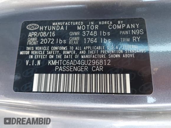 ✅ 2016 Hyundai Veloster • VIN: KMHTC6AD4GU296812 • Lot: 41856215. Wystawiony na IAAI z przebiegiem 174 579 mil. Bezpłatny archiwum sprzedaży aukcyjnych z USA i szczegółowy raport historii pojazdu na DreamBid. Zdjęcie 9.