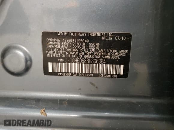 ✅ 2011 Subaru Impreza Outback Special Sports • VIN: JF1GH6D68BH806364 • Lot: 60459475. Wystawiony na Copart z przebiegiem 137 791 mil. Bezpłatny archiwum sprzedaży aukcyjnych z USA i szczegółowy raport historii pojazdu na DreamBid. Zdjęcie 13.