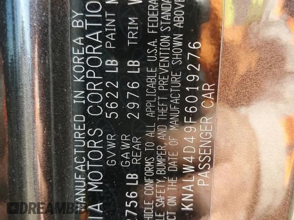 ✅ 2015 Kia K900 Luxury • VIN: KNALW4D49F6019276 • Lot: 82838053. Listed on Copart with 80,872 mi. Free auction sales archive from the USA and detailed vehicle history report at DreamBid. Image 15.