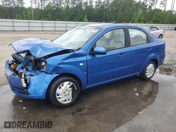 ✅ 2007 Chevrolet Aveo LS • VIN: KL1TD56687B134643 • Lot: 53602275. Wystawiony na Copart z przebiegiem Nie podano. Bezpłatny archiwum sprzedaży aukcyjnych z USA i szczegółowy raport historii pojazdu na DreamBid. Zdjęcie 1.