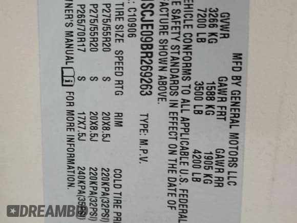 ✅ 2011 Chevrolet Suburban LT • VIN: 1GNSCJE09BR269263 • Lot: 75262054. Wystawiony na Copart z przebiegiem 108 988 mil. Bezpłatny archiwum sprzedaży aukcyjnych z USA i szczegółowy raport historii pojazdu na DreamBid. Zdjęcie 15.