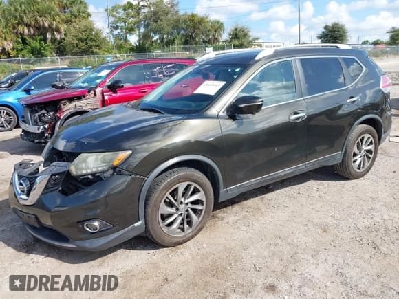 ✅ 2014 Nissan Rogue SL • VIN: 5N1AT2MV3EC827537 • Lot: 43645643. Listed on IAAI with 143,886 mi. Free auction sales archive from the USA and detailed vehicle history report at DreamBid. Image 2.