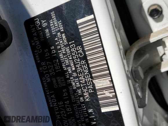 ✅ 2017 Hyundai Accent SE • VIN: KMHCT4AE3HU255831 • Лот: 72444253. Опубликован ранее на Copart с пробегом 142 845 миль. Бесплатный доступ к архиву аукционных продаж из США и подробный отчёт об истории автомобиля на DreamBid. Изображение 12.