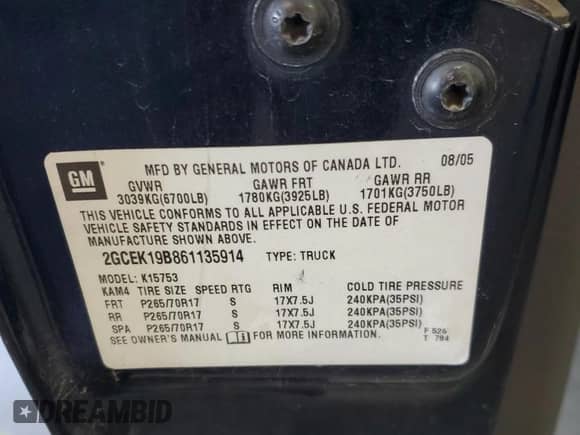 ✅ 2006 Chevrolet Silverado 1500 LS • VIN: 2GCEK19B861135914 • Lot: 75017414. Wystawiony na Copart z przebiegiem 183 185 mil mil. Skorzystaj z bezpłatnego archiwum sprzedaży aukcyjnych z USA i zobacz szczegółowy raport historii pojazdu na DreamBid. Zdjęcie 15.