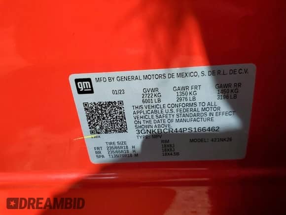 2023 Chevrolet Blazer LT z VIN 3GNKBCR44PS166462, wystawiony jako Copart lot #64266015 z przebiegiem 54 992 mil mil oraz Szkoda całkowita • Salvage title. Historia ofert i sprzedaży dostępna na DreamBid. Obrazek 13.