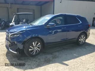 ✅ 2022 Chevrolet Equinox Premier • VIN: 2GNAXNEV4N6109259 • Lot: 70429745. Wystawiony na Copart z przebiegiem 76 313 mil. Bezpłatny archiwum sprzedaży aukcyjnych z USA i szczegółowy raport historii pojazdu na DreamBid. Zdjęcie 1.