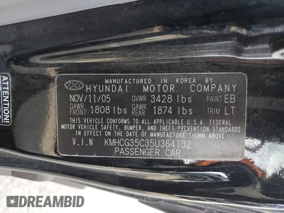 2005 Hyundai Accent GLS с VIN KMHCG35C35U364132, выставлен на аукционе Copart как лот 47227385 с пробегом 177 143 миль миль и Списание • Salvage title. История ставок и продаж доступна на DreamBid. Изображение 12.