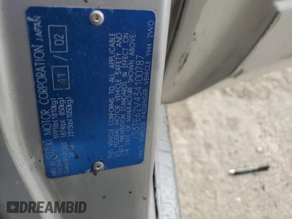 ✅ 2003 Suzuki Grand Vitara • VIN: JS3TE62V434100787 • Lot: 89665485. Wystawiony na Copart z przebiegiem 96 297 mil. Bezpłatny archiwum sprzedaży aukcyjnych z USA i szczegółowy raport historii pojazdu na DreamBid. Zdjęcie 13.