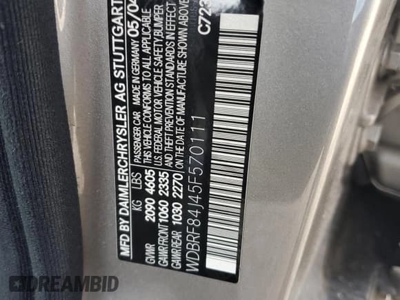 ✅ 2005 Mercedes-Benz C 320 • VIN: WDBRF84J45F570111 • Lot: 50426905. Wystawiony na Copart z przebiegiem 146 051 mil. Bezpłatny archiwum sprzedaży aukcyjnych z USA i szczegółowy raport historii pojazdu na DreamBid. Zdjęcie 12.